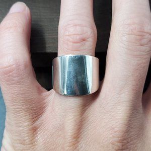 Size 8.5 Sterling Silver Heavy Wide Thick Ring